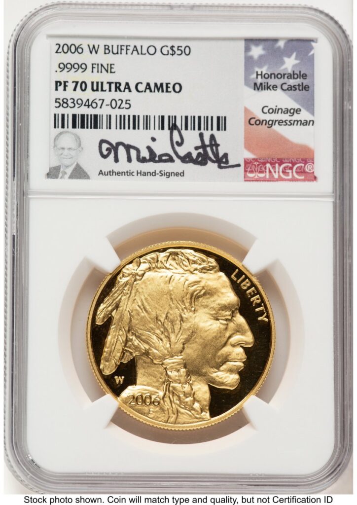 2006-W Modern Bullion Coins (2006-W Proof Gold Buffalo 1 oz Mike Castle)