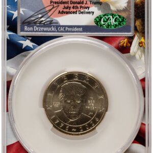 2026 Modern Bullion Coins (2026 Semiquincentennial President Donald J. Trump $1 (Privy Mark) Advanced Delivery Ron Drzewucki Flag Core)