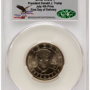 2026 Modern Bullion Coins (2026 Semiquincentennial President Donald J. Trump $1 (Privy Mark) First Day of Delivery America 250 Eagle with Banner Label)