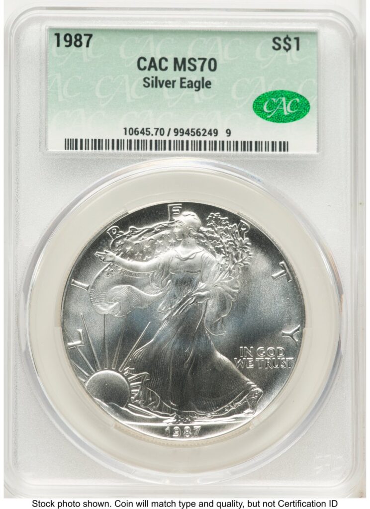 1987 Modern Bullion Coins (1987 Silver Eagle Non Designation)
