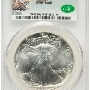 1987 Modern Bullion Coins (1987 Silver Eagle Ron Drzewucki)