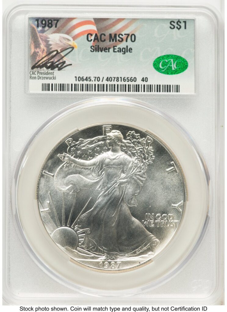 1987 Modern Bullion Coins (1987 Silver Eagle Ron Drzewucki)