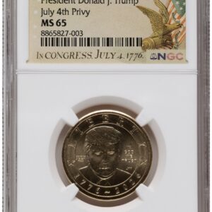 2026 Modern Bullion Coins (2026 Semiquincentennial President Donald J. Trump $1 (Privy Mark) Congress Eagle Flag Label)