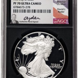 2023-W Modern Bullion Coins (2023-W Proof Silver Eagle 1 oz FDI David Ryder Blk Core)