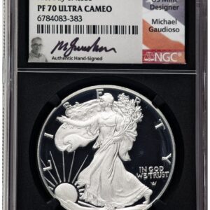 2023-W Modern Bullion Coins (2023-W Proof Silver Eagle 1 oz FDI Michael Gaudioso Blk Core)