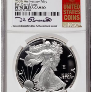 2026-W Modern Bullion Coins (2026-W Proof Silver Eagle 1 oz FDI Kenneth Bressett Red Book)