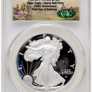2026-W Modern Bullion Coins (2026-W Proof Silver Eagle 1 oz First Day of Delivery America 250)