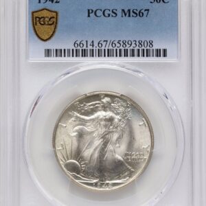 1942 Walking Liberty Half Dollars (1942 50C, MS PCGS Secure)