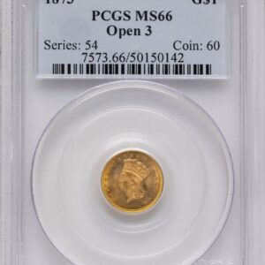 1873 Gold Dollars (1873 G$1 OPEN 3, MS)