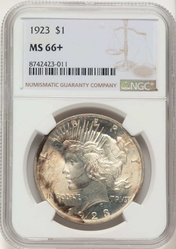1923 Peace Dollars (1923 S$1 NGC Plus)