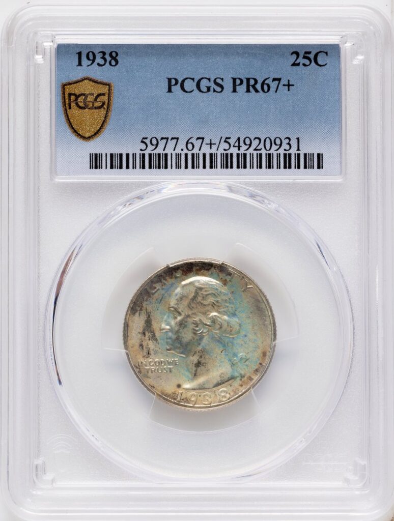 1938 Proof Washington Quarters (1938 25C PCGS Secure PCGS Plus)