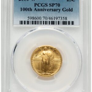 2016-W Modern Bullion Coins (2016-W 25C Standing Liberty 100th Anniversary Gold Centennial Blue Gradient)