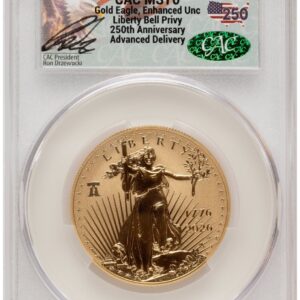 2026-W Modern Bullion Coins (2026-W Enhanced Gold Eagle 1 oz Advanced Delivery Ron Drzewucki America 250)