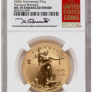 2026-W Modern Bullion Coins (2026-W Enhanced Gold Eagle 1 oz AR Kenneth Bressett Red Book)