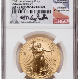 2026-W Modern Bullion Coins (2026-W Enhanced Gold Eagle 1 oz AR Mike Castle)