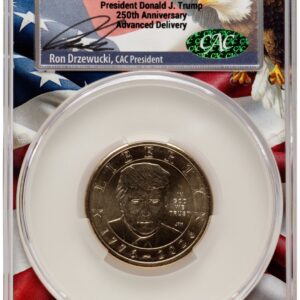 1000 Modern Bullion Coins (2026 Semiquincentennial President Donald J. Trump $1 Advanced Delivery Ron Drzewucki Flag Core)