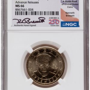 2026 Modern Bullion Coins (2026 Semiquincentennial President Donald J. Trump $1 AR Kenneth Bressett America 250 )