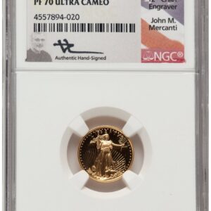 2001-W Modern Bullion Coins (2001-W Proof Gold Eagle 1/10 oz John Mercanti)