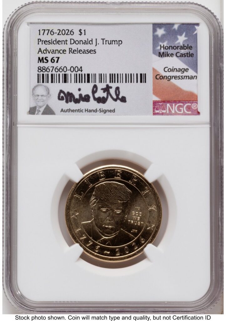 2026 Modern Bullion Coins (2026 Semiquincentennial President Donald J. Trump $1 AR Mike Castle)