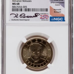 2026 Modern Bullion Coins (2026 Semiquincentennial President Donald J. Trump $1 AR Kenneth Bressett America 250 )