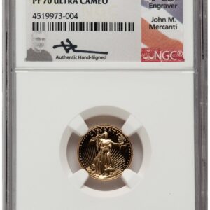 1994-W Modern Bullion Coins (1994-W Proof Gold Eagle 1/10 oz John Mercanti)