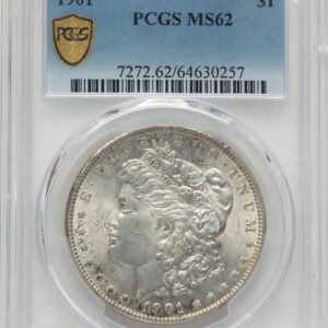1901 Morgan Dollars (1901 S$1 PCGS Secure)