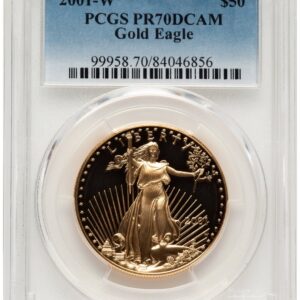 2001-W Modern Bullion Coins (2001-W Proof Gold Eagle 1 oz Blue Gradient)
