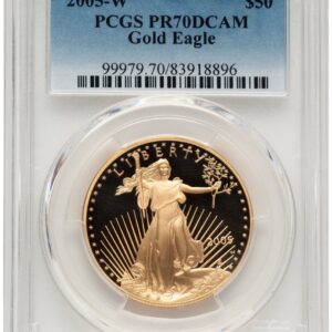 2005-W Modern Bullion Coins (2005-W Proof Gold Eagle 1 oz Blue Gradient)