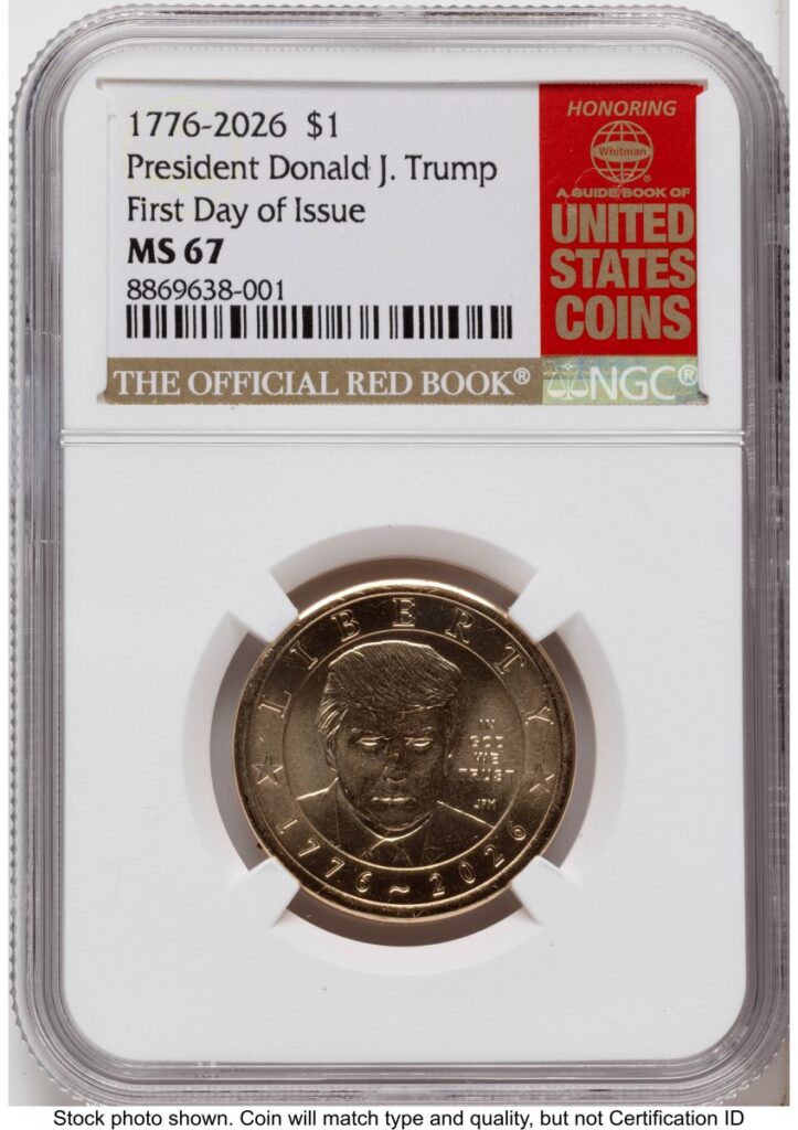 2026 Modern Bullion Coins (2026 Semiquincentennial President Donald J. Trump $1 FDI Red Book)