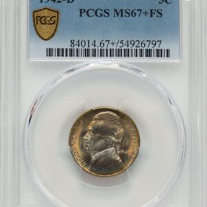 1942-D Jefferson Nickels (1942-D 5C, FS PCGS Secure PCGS Plus)