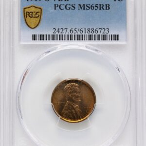 1909-S Lincoln Cents (1909-S 1C VDB, RB PCGS Secure)