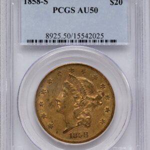 1858-S Liberty Double Eagles (1858-S $20)