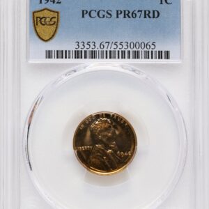 1942 Proof Lincoln Cents (1942 1C, RD PCGS Secure)