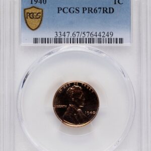 1940 Proof Lincoln Cents (1940 1C, RD PCGS Secure)