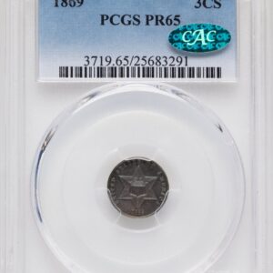 1869/8 Proof Three Cent Silver (1869/8 3CS, PR CAC)