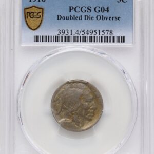 1916 Buffalo Nickels (1916 Doubled Die Obverse PCGS Secure)