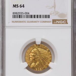1908 Indian Half Eagles (1908 $5 Indian, MS)
