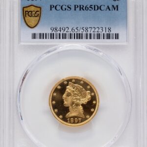 1897 Proof Liberty Half Eagles (1897 $5, DC PCGS Secure)