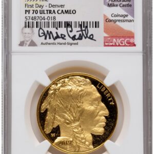2019-W Modern Bullion Coins (2019-W Proof Gold Buffalo 1 oz FDI Mike Castle Denver)