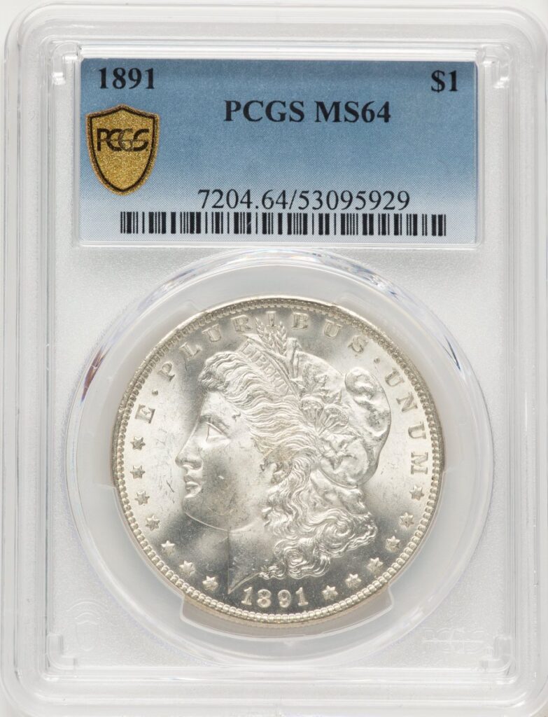 1891 Morgan Dollars (1891 S$1 PCGS Secure)
