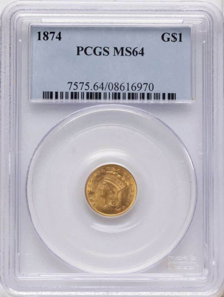 1874 Gold Dollars (1874 G$1)