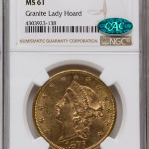 1876 Liberty Double Eagles (1876 $20 CAC)