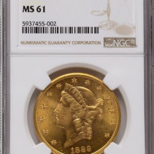 1889-S Liberty Double Eagles (1889-S $20 Brown Label)