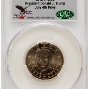 2026 Modern Bullion Coins (2026 Semiquincentennial President Donald J. Trump $1 (Privy Mark) America 250 Eagle with Banner Label)