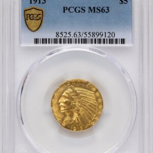 1913 Indian Half Eagles (1913 $5 PCGS Secure)
