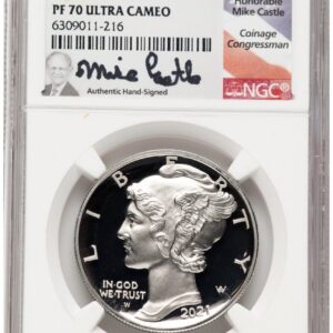 2021-W Modern Bullion Coins (2021-W Palladium Eagle 1 oz, PR Mike Castle)