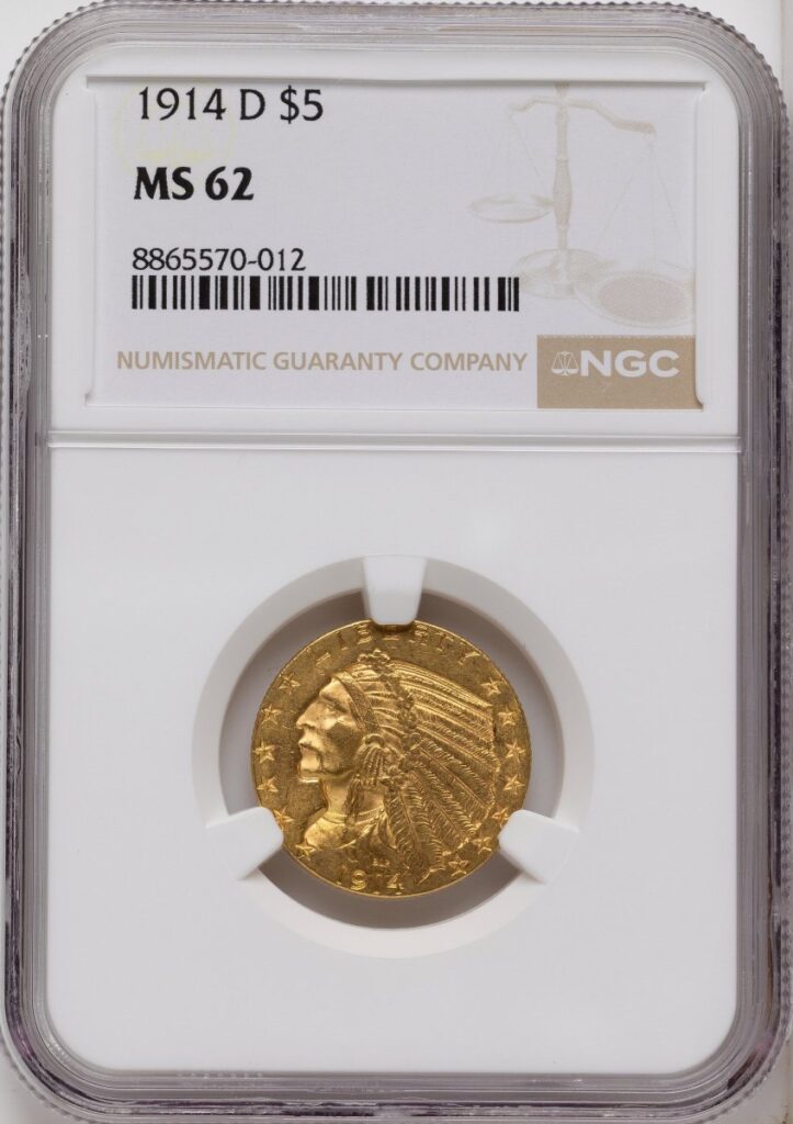 1914-D Indian Half Eagles (1914-D $5)