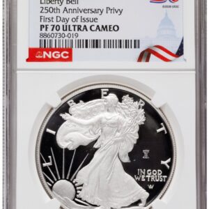 2026-W Modern Bullion Coins (2026-W Proof Silver Eagle 1 oz FDI America 250 Congress Building Label)