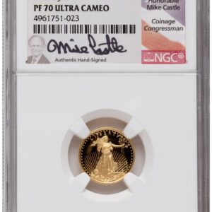 1000 Modern Bullion Coins (2019-W Proof Gold Eagle 1.85 oz FDI Mike Castle)