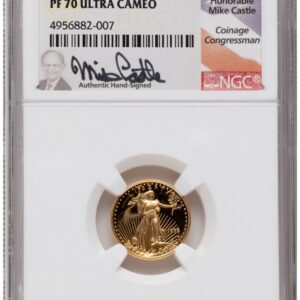 1000 Modern Bullion Coins (1998-W Proof Gold Eagle 1.85 oz Mike Castle)